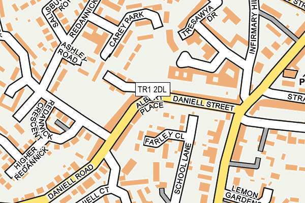TR1 2DL map - OS OpenMap – Local (Ordnance Survey)