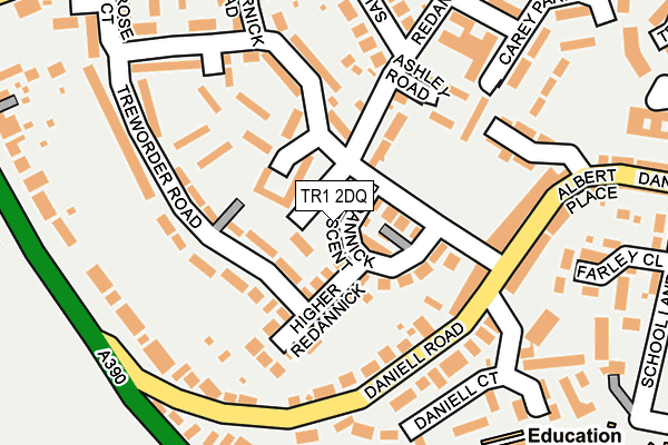 TR1 2DQ map - OS OpenMap – Local (Ordnance Survey)