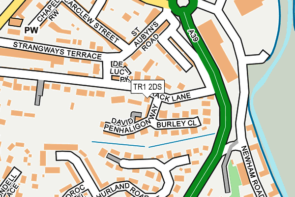 TR1 2DS map - OS OpenMap – Local (Ordnance Survey)