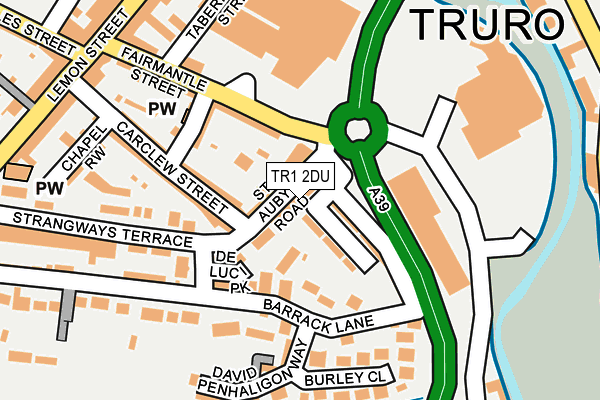 TR1 2DU map - OS OpenMap – Local (Ordnance Survey)