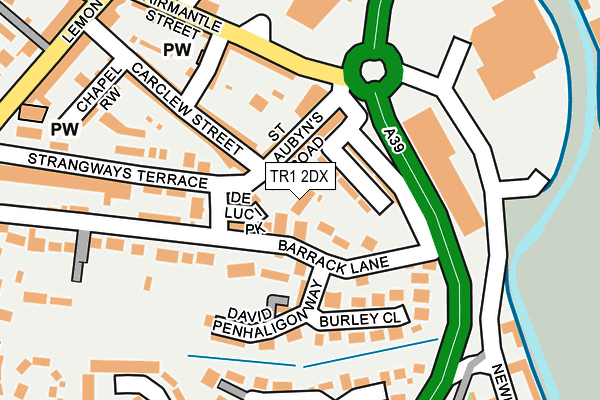 TR1 2DX map - OS OpenMap – Local (Ordnance Survey)