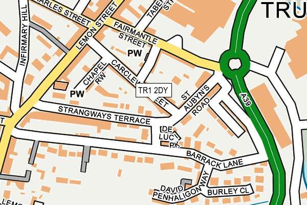 TR1 2DY map - OS OpenMap – Local (Ordnance Survey)