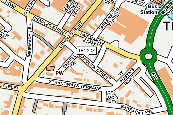 TR1 2DZ map - OS OpenMap – Local (Ordnance Survey)