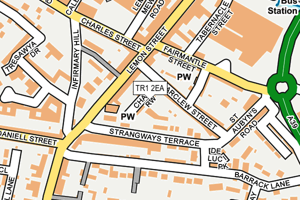 TR1 2EA map - OS OpenMap – Local (Ordnance Survey)