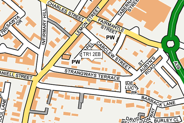 TR1 2EB map - OS OpenMap – Local (Ordnance Survey)