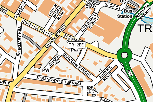 TR1 2EE map - OS OpenMap – Local (Ordnance Survey)