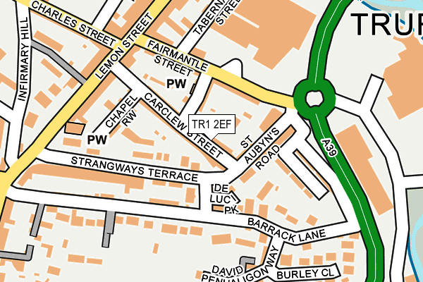 TR1 2EF map - OS OpenMap – Local (Ordnance Survey)