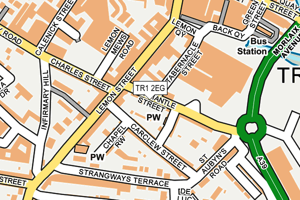 TR1 2EG map - OS OpenMap – Local (Ordnance Survey)