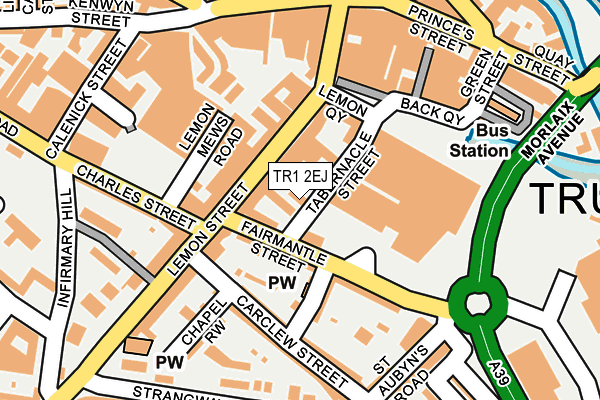 TR1 2EJ map - OS OpenMap – Local (Ordnance Survey)