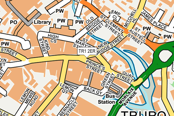 TR1 2ER map - OS OpenMap – Local (Ordnance Survey)