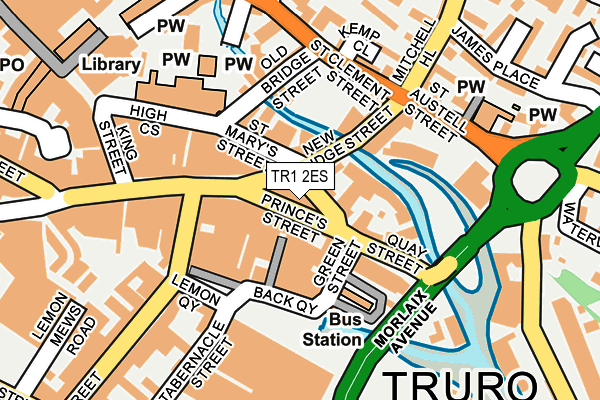 TR1 2ES map - OS OpenMap – Local (Ordnance Survey)