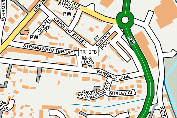 TR1 2FB map - OS OpenMap – Local (Ordnance Survey)