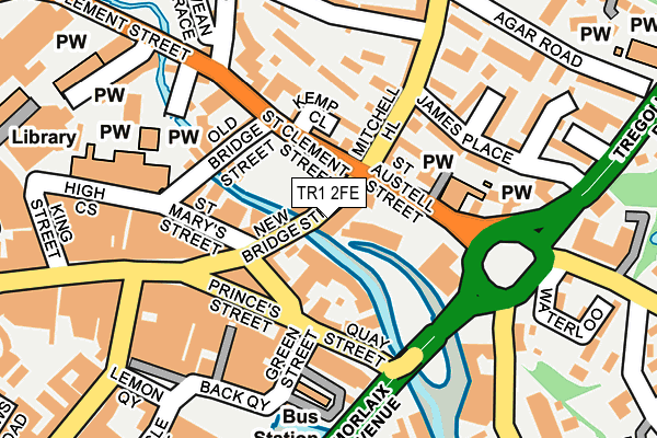 TR1 2FE map - OS OpenMap – Local (Ordnance Survey)