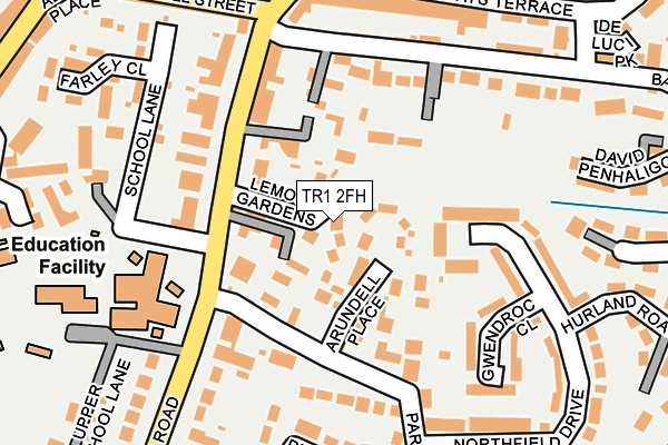 TR1 2FH map - OS OpenMap – Local (Ordnance Survey)