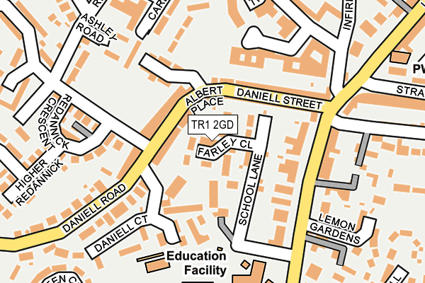 TR1 2GD map - OS OpenMap – Local (Ordnance Survey)