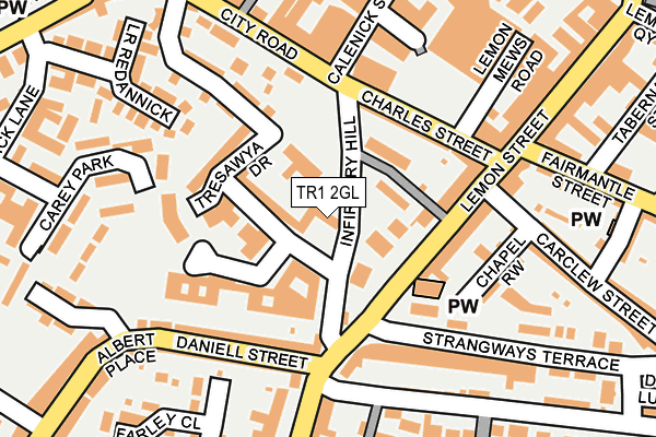 TR1 2GL map - OS OpenMap – Local (Ordnance Survey)