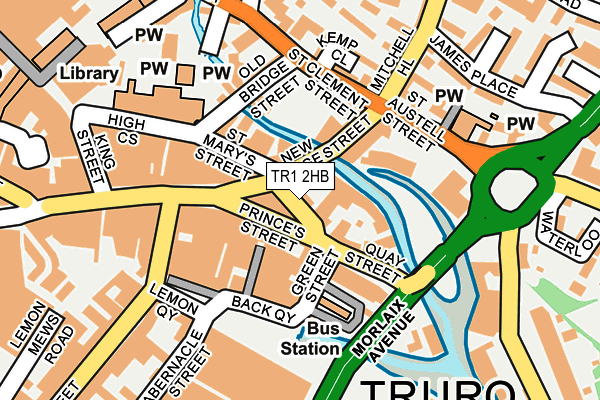 TR1 2HB map - OS OpenMap – Local (Ordnance Survey)