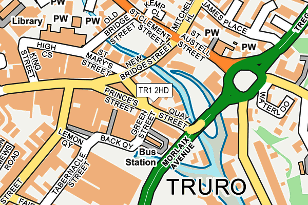 TR1 2HD map - OS OpenMap – Local (Ordnance Survey)