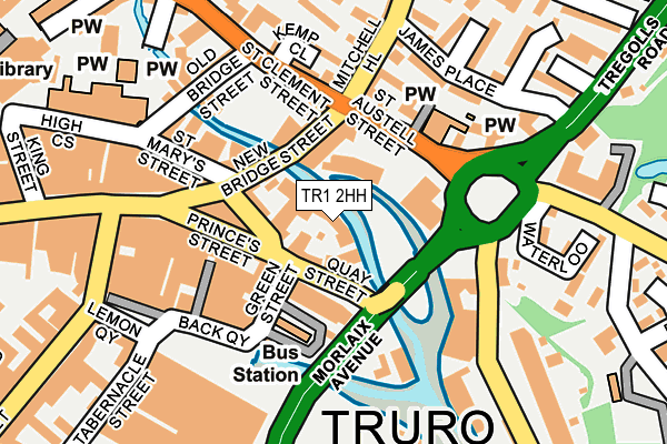 TR1 2HH map - OS OpenMap – Local (Ordnance Survey)