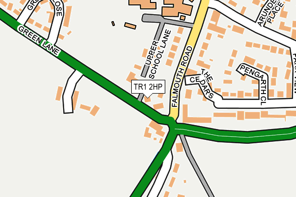TR1 2HP map - OS OpenMap – Local (Ordnance Survey)