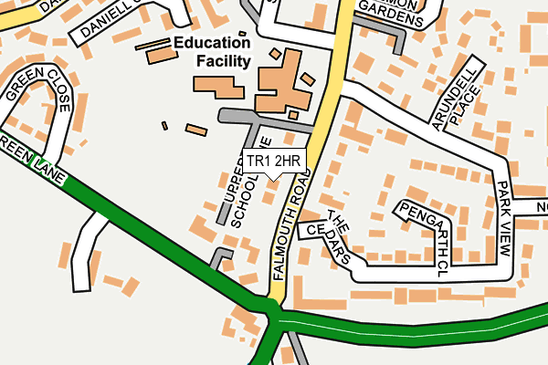 TR1 2HR map - OS OpenMap – Local (Ordnance Survey)