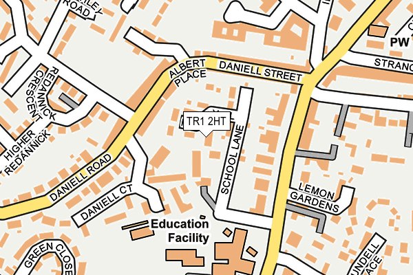 TR1 2HT map - OS OpenMap – Local (Ordnance Survey)