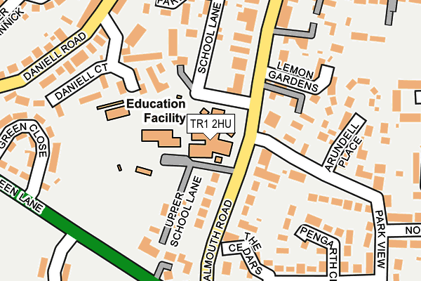 TR1 2HU map - OS OpenMap – Local (Ordnance Survey)