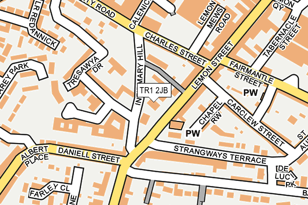 TR1 2JB map - OS OpenMap – Local (Ordnance Survey)