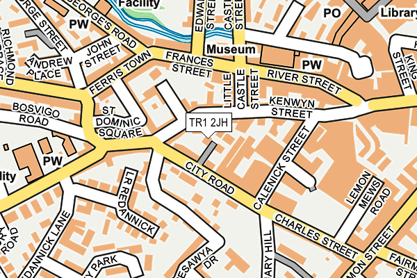 TR1 2JH map - OS OpenMap – Local (Ordnance Survey)