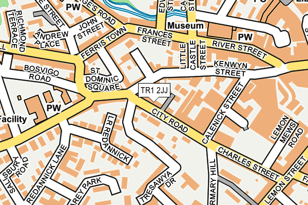 TR1 2JJ map - OS OpenMap – Local (Ordnance Survey)