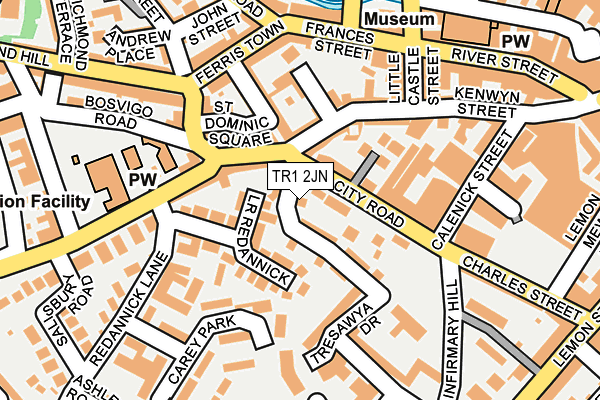 TR1 2JN map - OS OpenMap – Local (Ordnance Survey)