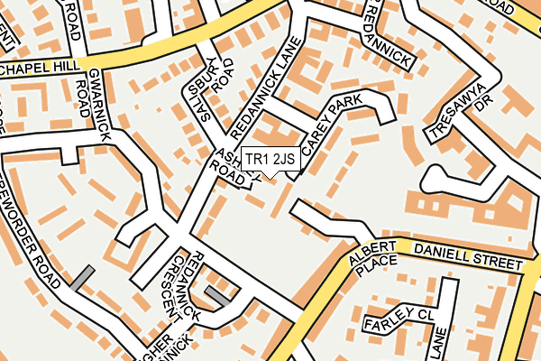 TR1 2JS map - OS OpenMap – Local (Ordnance Survey)
