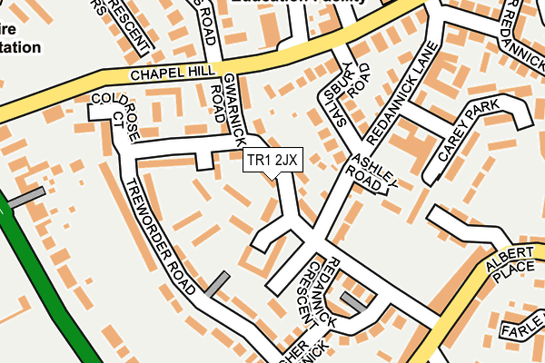 TR1 2JX map - OS OpenMap – Local (Ordnance Survey)