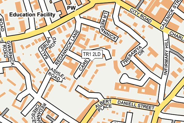 TR1 2LD map - OS OpenMap – Local (Ordnance Survey)
