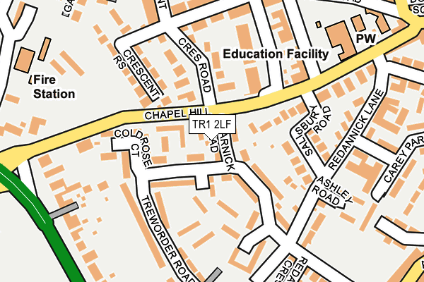 TR1 2LF map - OS OpenMap – Local (Ordnance Survey)