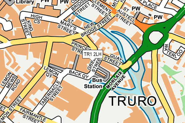 TR1 2LH map - OS OpenMap – Local (Ordnance Survey)