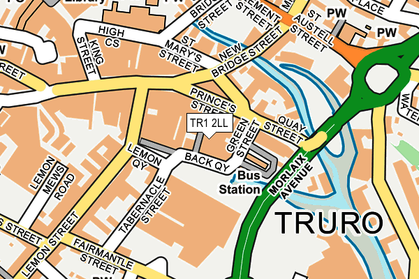 TR1 2LL map - OS OpenMap – Local (Ordnance Survey)