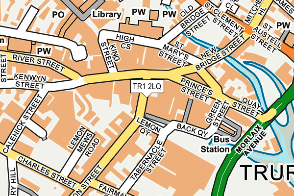 TR1 2LQ map - OS OpenMap – Local (Ordnance Survey)