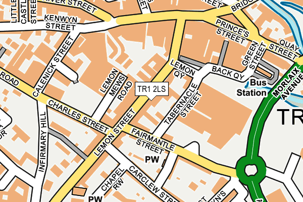TR1 2LS map - OS OpenMap – Local (Ordnance Survey)