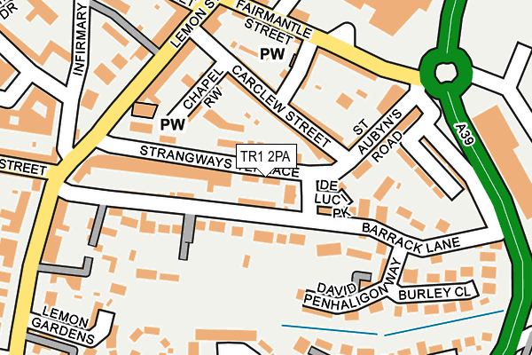 TR1 2PA map - OS OpenMap – Local (Ordnance Survey)