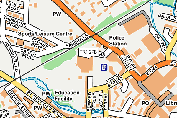 TR1 2PB map - OS OpenMap – Local (Ordnance Survey)