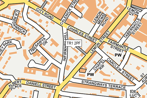 TR1 2PF map - OS OpenMap – Local (Ordnance Survey)