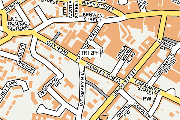 TR1 2PH map - OS OpenMap – Local (Ordnance Survey)