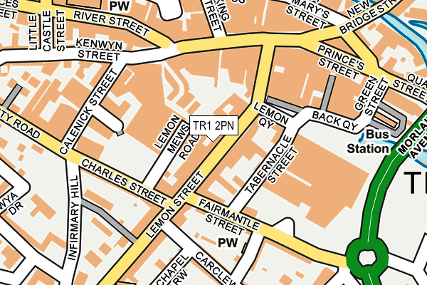 TR1 2PN map - OS OpenMap – Local (Ordnance Survey)