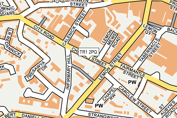 TR1 2PQ map - OS OpenMap – Local (Ordnance Survey)
