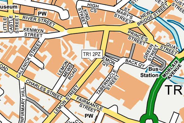 TR1 2PZ map - OS OpenMap – Local (Ordnance Survey)
