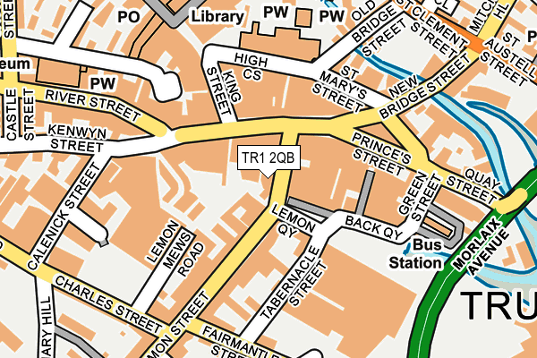 TR1 2QB map - OS OpenMap – Local (Ordnance Survey)