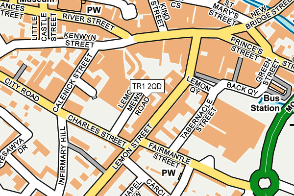 TR1 2QD map - OS OpenMap – Local (Ordnance Survey)