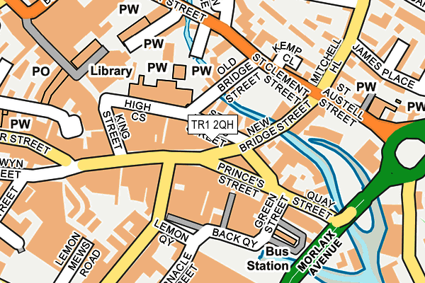 TR1 2QH map - OS OpenMap – Local (Ordnance Survey)