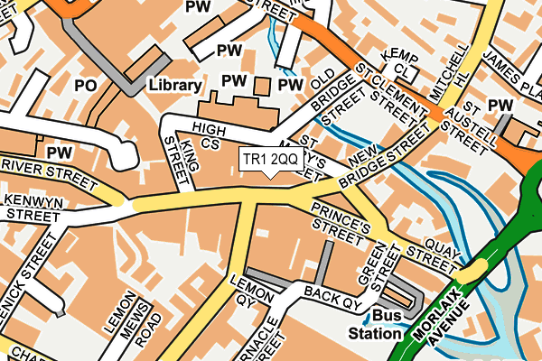 TR1 2QQ map - OS OpenMap – Local (Ordnance Survey)